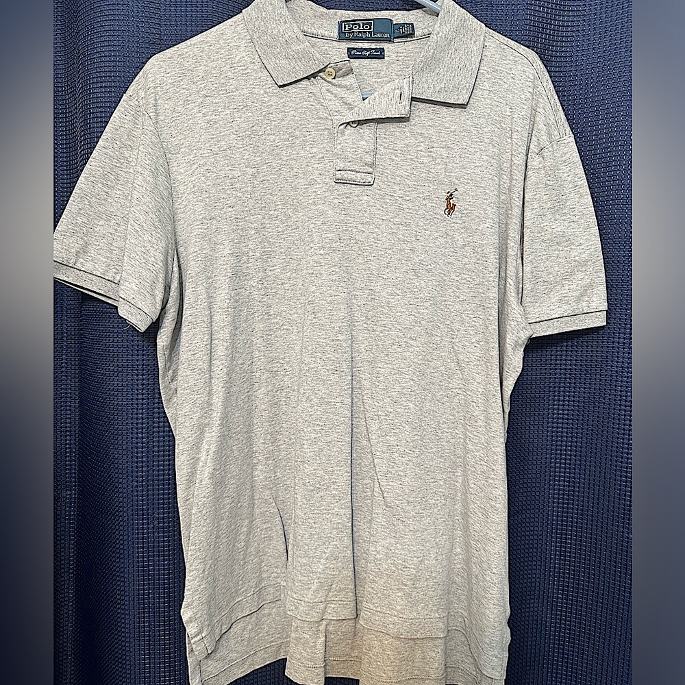 Gray size Large soft touch men’s polo